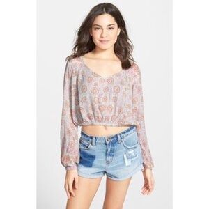 Billabong Pacsun NWOT Floral off shoulder crop top
